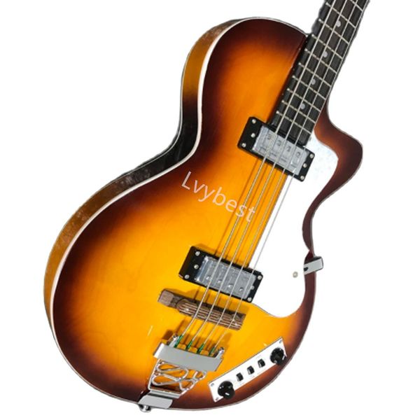 LvyBest Classic Electric Guitar Violin Bass Bass de 4 cuerdas Made of Solid Wood se siente cómodo y tiene un hermoso timbre