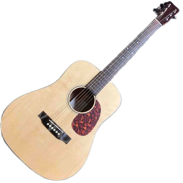 Lvybest personnalisé 38 pouces DJR table en épicéa massif acajou côté arrière touche en palissandre guitare acoustique os écrou selle