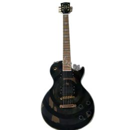 Lvybest Guitare Électrique Classique Marque Or Qualité Accessoires Anneau Placage Érable Incrusté Touche Livraison Porte-à-porte Gratuite