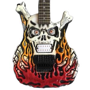 Lvybest Guitare Électrique Personnalisé Irrégulier Spécial Forme Du Corps Crâne Ep Style Dans Les Types De Couleurs