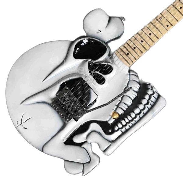 Lvybest Guitarra eléctrica Custom Irregular Special Body Shape Skull Style en Kinds Colors