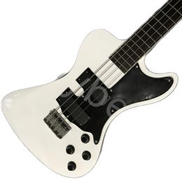 Guitarra eléctrica Lvybest, tienda personalizada, bajo personalizado, bajo de 4 cuerdas, blanco, nuevo 2023, logotipo personalizado, diapasón personalizado, incrustaciones y Color