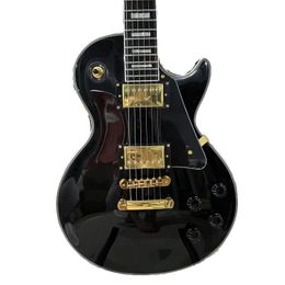 Lvybst Guitarbarbarblack personnalisé Custom Electric Guitar Embony Finderard Tune-o-Matic Bridge Fret Fret