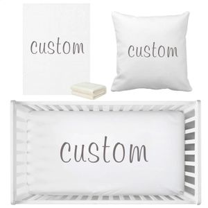 Lvyziho Nombre personalizado Imagen Baby Crib Cuns Bedding Set Your Here 240408