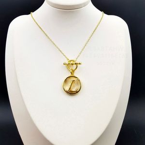 LW Baby CIRCLE collar para mujer diseñador Chapado en oro 18K lujo más alta calidad estilo clásico Nunca se desvanece regalo exquisito 007