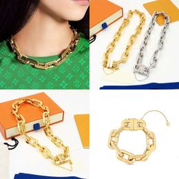 LW Edge Cadenas Jewelry Suit Bracelet Collier Boucles d'oreilles pour femme Gold plaqué la plus haute qualité Style classique jamais fondre Cadeau exquis 009 Qualité d'origine