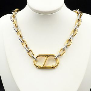 LW Everyday Chain Big Necklace For Woman Designer Gold Ploated 18K Offici￫le reproducties Classic Style Anniversary Gift With Box 003