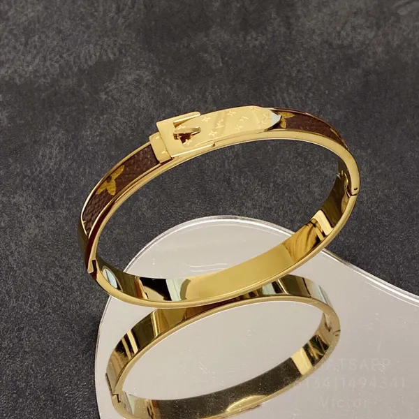 LW bracelet en peau de mouton bracelet en or 14 carats bijoux pour hommes couple bracelet designer le plus haut compteur de qualité mode cadeau d'anniversaire de style classique 029