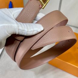 LW diseñador para mujer de piel de becerro genuina para hombre mujer diseñador de cinturones Pareja 30 mm Acero de titanio chapado en oro hebilla de cinturón moda Venta directa de fábrica regalos premium 002