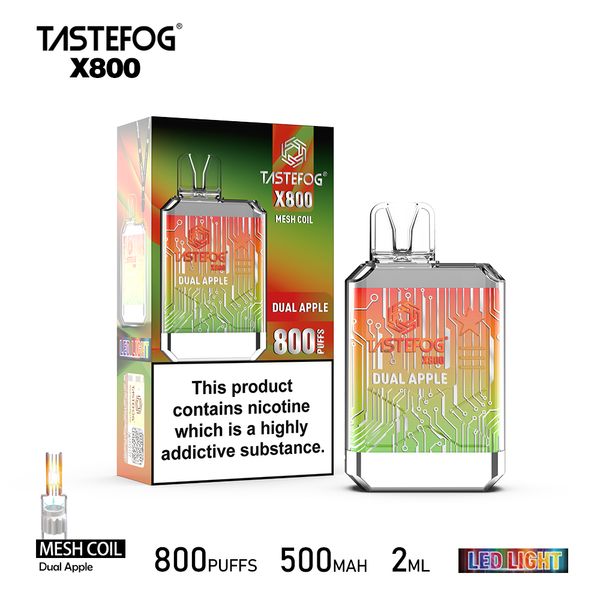 Original Tastfog X800 usine de gros vaporisateur jetable Pod Vape stylo avec 800 bouffées