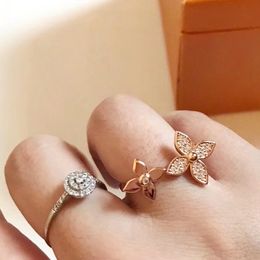 Anillo LW para mujer diseñador tamaño de apertura de diamante Chapado en oro 18K T0P Materiales avanzados diseñador de marca joyería de tamaño europeo regalos premium con caja 017 A