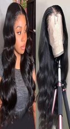 LX Brand HD Transparant Body Wave Wig goedkoop menselijk haar kanten frontale pruiken 13x6 kanten front pruik bleakhed knopen remy kanten frontale wig9523788