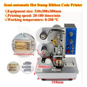 LY 200 W Semi-automatische Elektrische Hot Stamp Printing Machine Lint 241B Kleur Code Printer Kan Worden Gedrukt 1-3 Lijnen 220 V/50 HZ