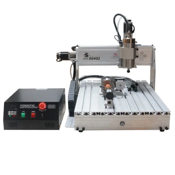 Router Ly CNC 6040z 800W Máquina de tallado de molienda de aluminio de metal de madera 400*600 mm Tamaño de trabajo 3 eje 4 eje