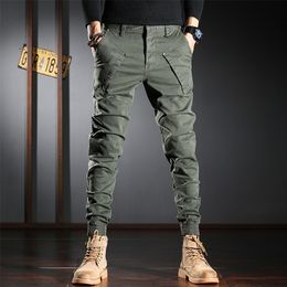 Ly Designer Mode Hommes Jeans Haute Qualité Épissé Patchwork Casual Pantalon Cargo Streetwear Hip Hop Joggers Harem Pantalon 220726