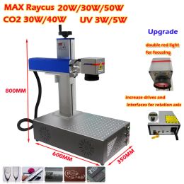 LY Desktop Mini MAX Raycus Galvo Scanner Align Systeem Alles in Een Optische CO2 UV Fiber Laser Naambord Markering Machine20W 30W 50W
