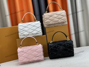 LY M23689 Tote Bag Damesmode Tassen Luxe Twist Lock Design Handtas Afneembare ketting Schouderriem Crossbody Tas Draagbare handtassen