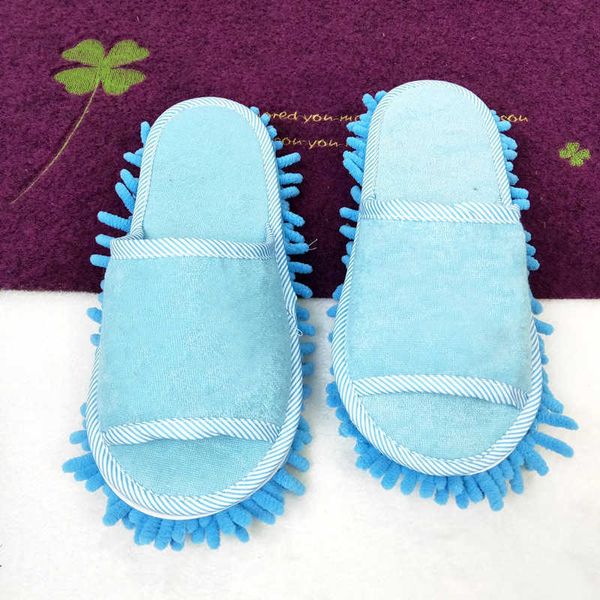 LY Microfibre Mop Slipper House Floor Foot Chaussures Paresseux Polissage Nettoyage Poussière Outil TE889 210728