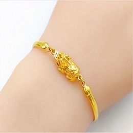 LY01 pixiu rubis pixiu bracelet modèles féminins simulation longue durée sans couleur plaqué or 18K ou 24k or bijoux de mode cadeau277f