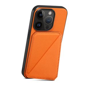 Étui de téléphone en cuir à motif Lychee pour iPhone 15 14 Pro Max Samsung Galaxy S23 Ultra A14 5G A23 A24 S23FE Google Pixel 8 7 6 6Pro 8Pro 7Pro support magnétique coque avec fente pour carte