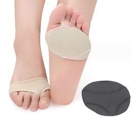 Lycra tissu tissu Gel métatarsien plante de pied semelles coussinets coussins avant-pied soutien de la douleur avant pied coussin orthopédique talons hauts Pad femmes fille fournitures pour la maison dans un sac OPP