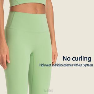 Tissu Lycra couleur unie pantalons de Yoga pour femmes taille haute sport façonnant la taille pantalons de Fitness pantalons de Jogging en vrac pantalons de haute qualité Leggings d'alignement FD04474614