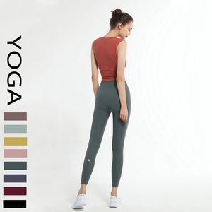 tissu en lycra couleur solide femmes pantalon de yoga haut taille sport gym usure leggings élastique fitness dame extérieur sport pantalon