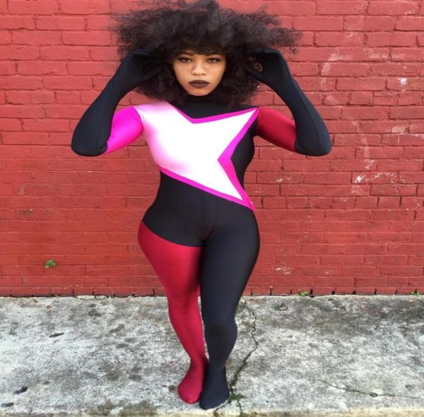 Disfraz de granate lycra spandex zentai Steven universo superhéroe hembra cosplay catsuit42338576527355