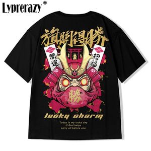Lyprerazy Style chinois à manches courtes hommes t-shirt été Hip Hop Streetwear vêtements amoureux imprimer t-shirts surdimensionnés 240220