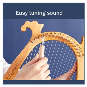 Lyre Harp 16/19/21/24/27/32 Strings Piano Harp Lyre Harp Wooden Mahonie Muziekinstrument met afstemmingssleutelonderzoek
