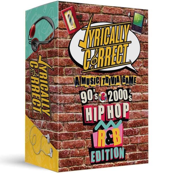 Jeu de cartes Hip Hop et R B Music Trivia des années 90 et 2000 avec paroles correctes, réunions de famille multigénérationnelles, soirée de jeux pour adultes et quiz amusants