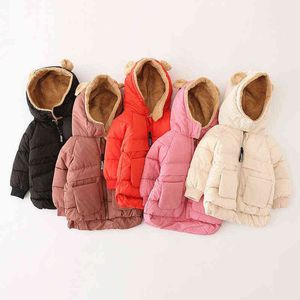 Lzh 2021 bébé garçons vêtements nouvelle doudoune pour enfants veste d'hiver pour enfants 2-6 ans bébé filles automne mignon bébé vêtements J220718