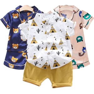 LZH bébé garçons vêtements ensembles été enfant en bas âge vêtements chemise Shorts tenue costume enfants décontracté enfants 1 2 3 4 ans 220620