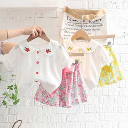 LZH Baby Summer Clothing Sets For Kids Cleren Girls Tracksuit Fashiona Children's Suits Short Sleeve Kid Piece Set