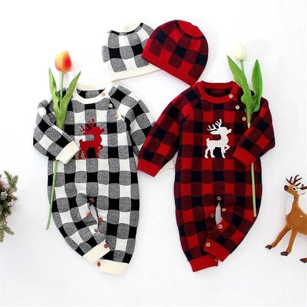 LZH Christmas Baby Rompers Ropa infantil Invierno General Boys Girls Ropa de Punto Disfraces Con Capucha Draftsuit Nacido 211101