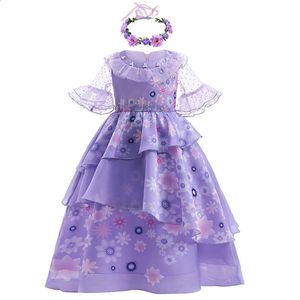 LZH Cosplay Costume Princess Dress Suit Film Isabela Carnival Christmas Birthday Party Halloween Vêtements 312 ans 240326