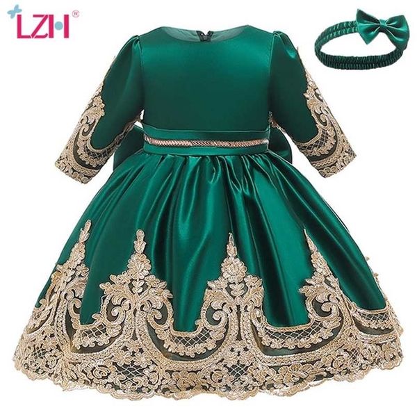 Lzh Enfants Année Christmas Robe pour filles Élégante robe de princesse Enfants Filles 1 Année Anniversaire NIVIVIVAGNEMENT Robe de soirée 211027