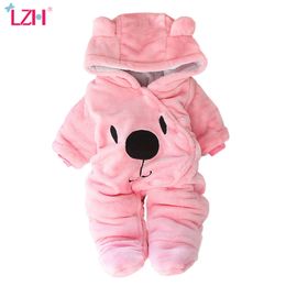 LZH Winter kleding pasgeboren meisjes algemene 2021 herfst romper voor baby jongens jumpsuit kostuum baby kleding sets 210226