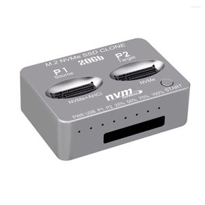 M.2 NVME SSD-kloon Dual-Bay Docking Station USB3.2 Gen2 Type C External Box voor M2 en M-toets