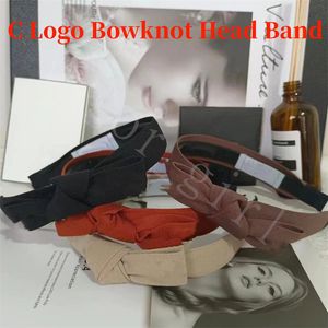 Nuevo diseñador Banda para el cabello para niña Material de algodón Estilo Bowknot Accesorios para el cabello clásicos Decoración C Logo 44 Color Banda para el cabello de cuero Logotipo de la marca de lujo Moda linda