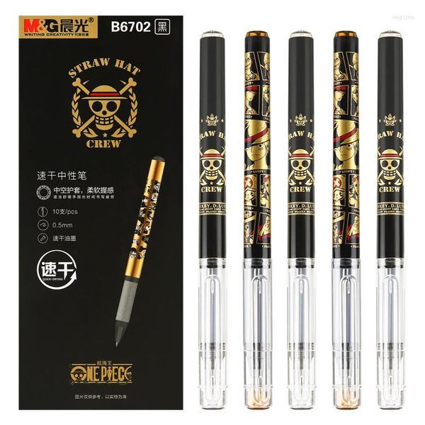 MG ONE PIECE Gel Pen Set Pointe Encre Noire 0.5mm En Plastique À Séchage Rapide Encre Liquide Stylos De Bureau Papeterie Fournitures Scolaires