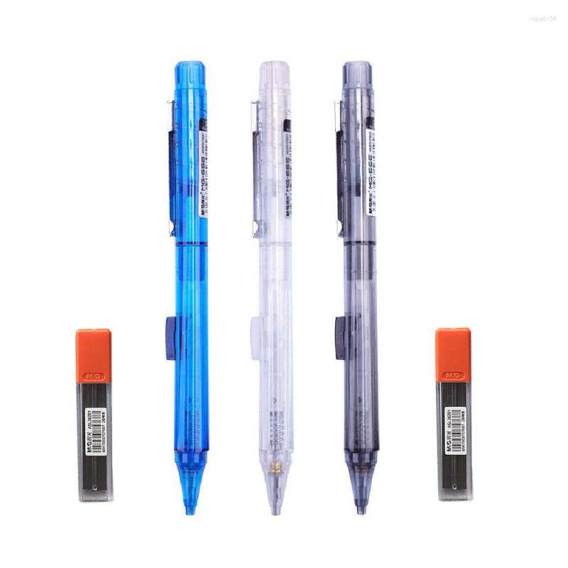 M&G Square Graffiti Mechanical Pencil 2B Drafting Automatic Send 2 Refills For School And Office Stationery 3pcs