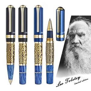 M Ballpoint Pen Writer Edition Leo Tolstoy Signature Luxury Stationery avec design en relief 240401