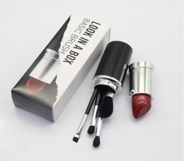 M Marque Limited Look in a Box Brand Makeup 4PCS Basic Brushes Set Set Big Lipstick 4PCS Cosmetics Brush Set Kit de haute qualité 4927687