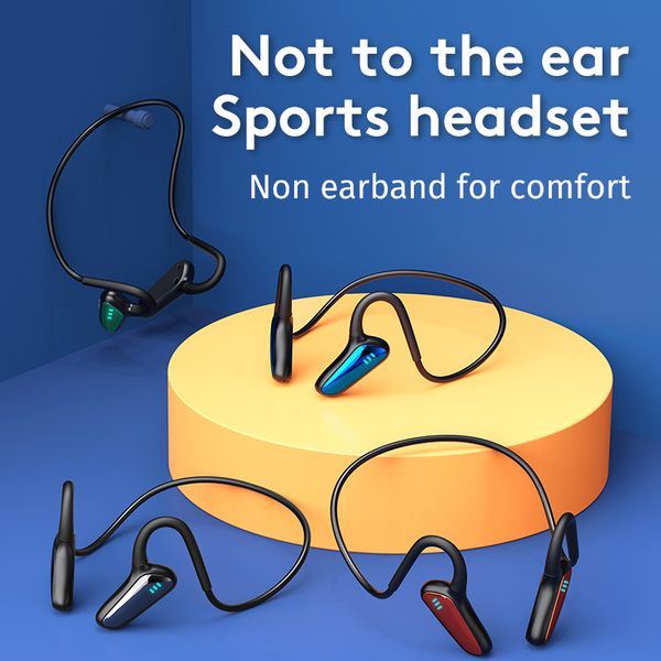 M-D8 Écouteurs de téléphone portable Écouteurs à conduction osseuse Concept stéréo HIFI Écouteurs pour la course à pied Casque mains libres sans fil avec micro