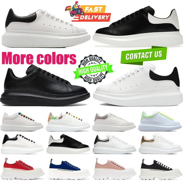 M Diseñadores Zapatilla de deporte de gran tamaño Zapatos casuales Suela Blanco Negro Cuero Veet Gamuza Para mujer Alpargatas para hombre Zapatillas planas con cordones de alta calidad