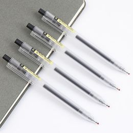 MG 12PCS Ultra Simple Style rétractable Gel Pen 0,5 mm Encre Gel Pens Rollerball Black Blue Red Office School Supplies