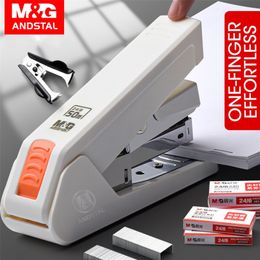 Mg 25/50/70 vellen moeiteloos Stapler Paper Book Bindende nietje Machine School Office Levers Stationery Accessoires 220510