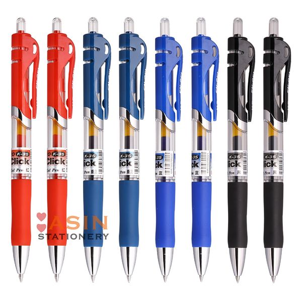 MG K35 R1 G-5 Pen de gel retráctil 0.5 mm, bolígrafos de gel fino extra recargables, papelería de oficina de tinta negra/azul/rojo/azul oscuro