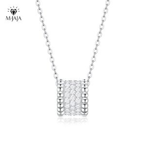M Jaja Real Necklace for Women 925 Sterling Silver Chain Gemstone D Color VVS1 Lab Diamond Vintage hangerse sieraden 231222